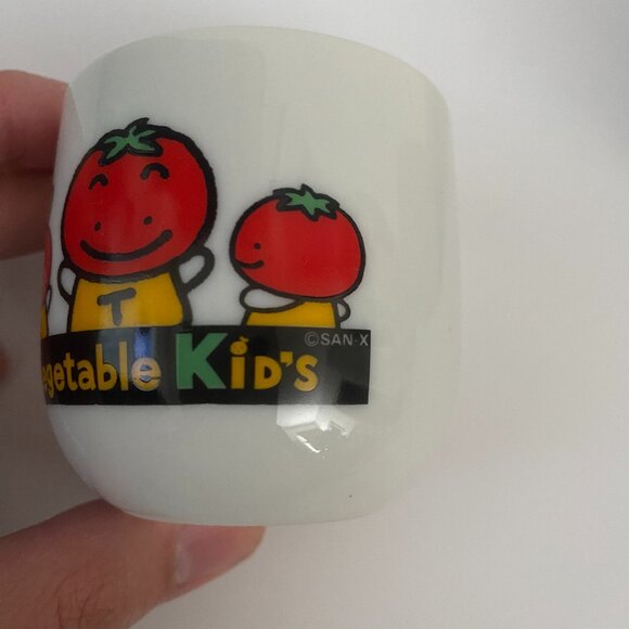 rare vintage showa era 80s 90s san-x vegetable kids tea cups - Picture 3 of 13